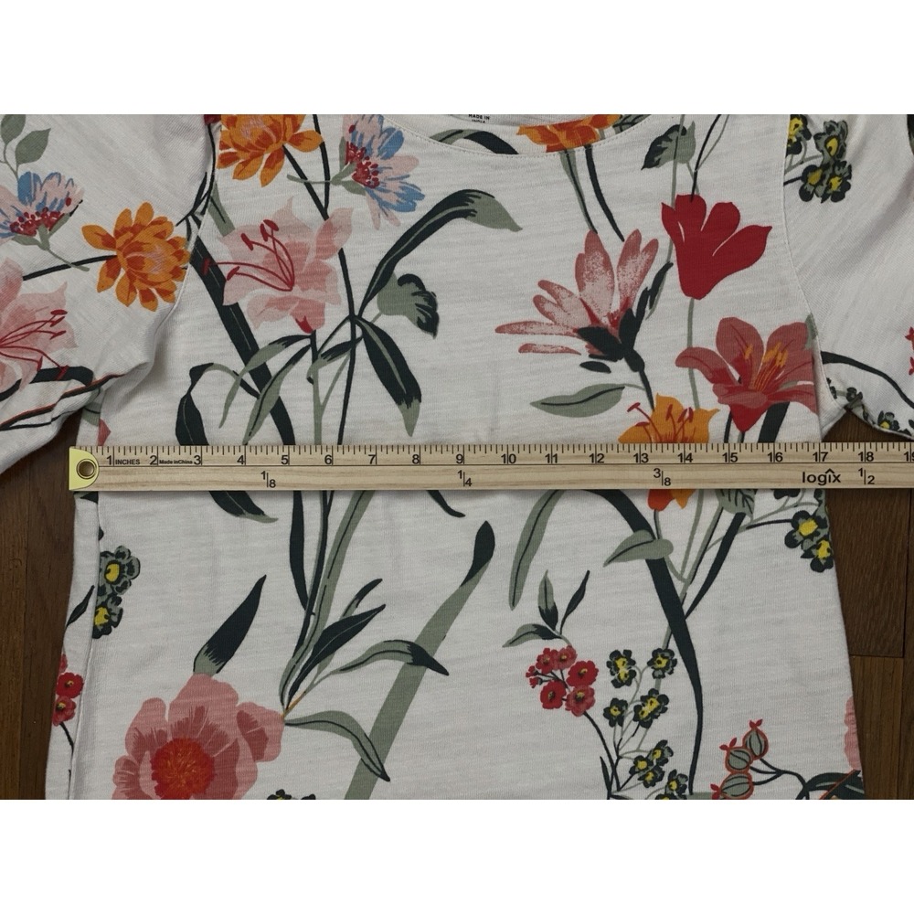 Women's Floral Lightweight Pullover Sweater Size S Feminine Garden Artsy BOHO - Picture 6 of 9